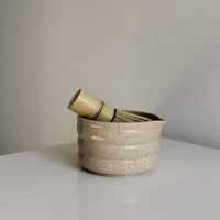BEIGE FRECKLE MATCHA BOWL