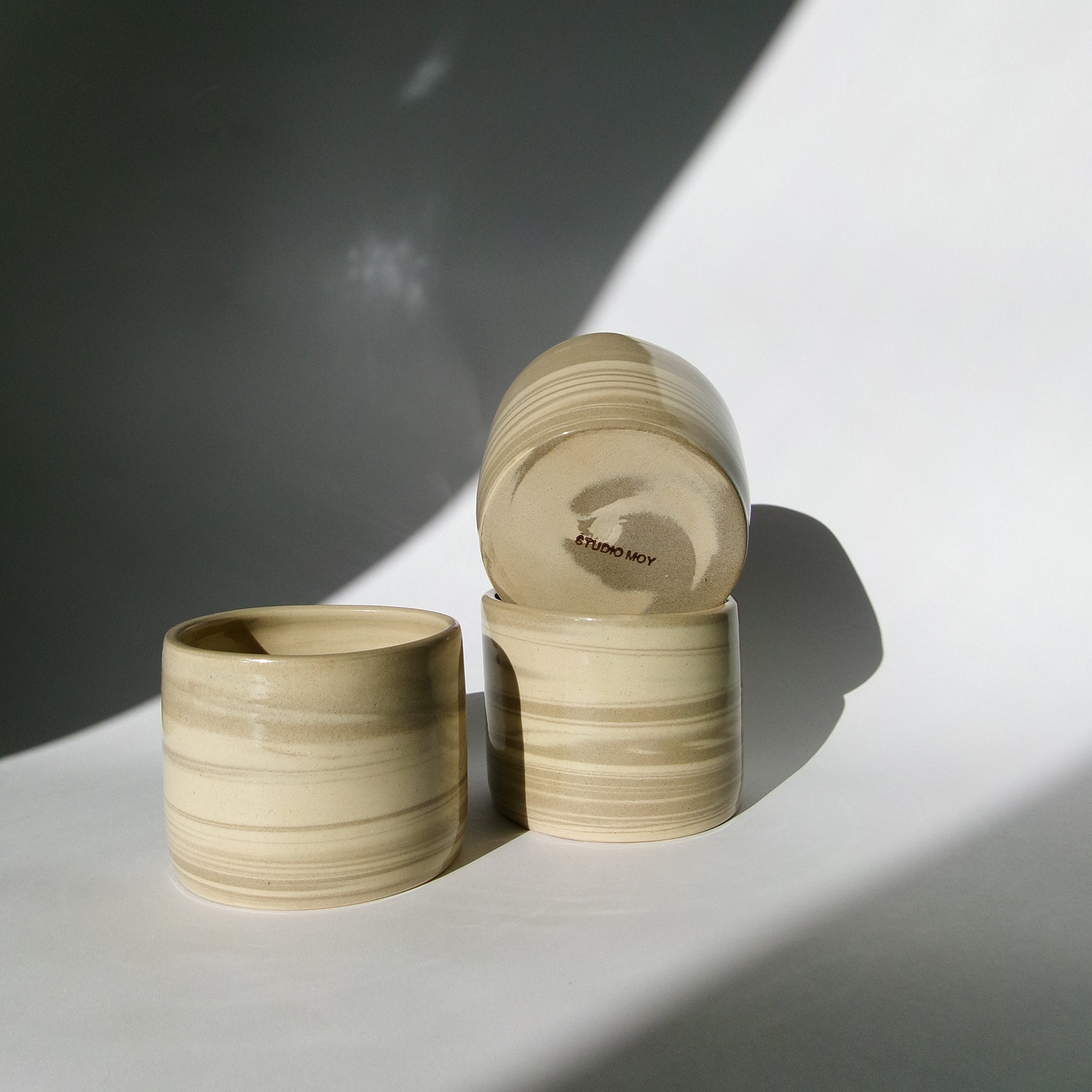 BEIGE MARBLE MUG