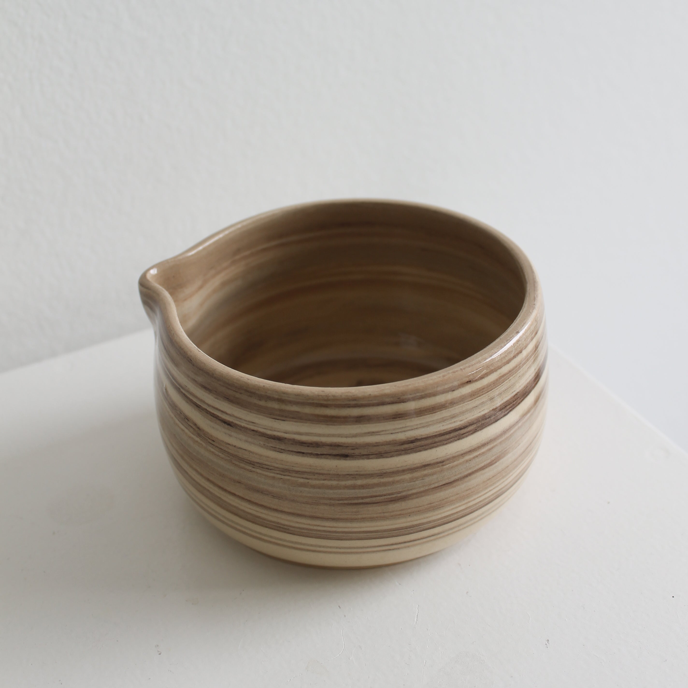 BEIGE MARBLE MATCHA BOWL